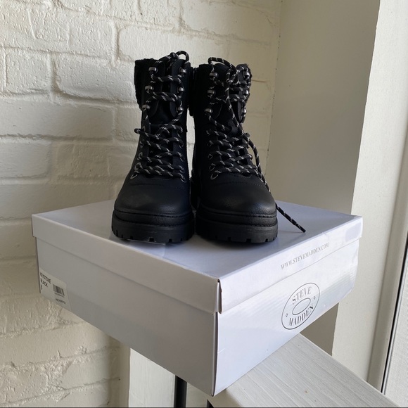 NWT Steve Madden Black Boots Size 8 - Picture 11 of 16